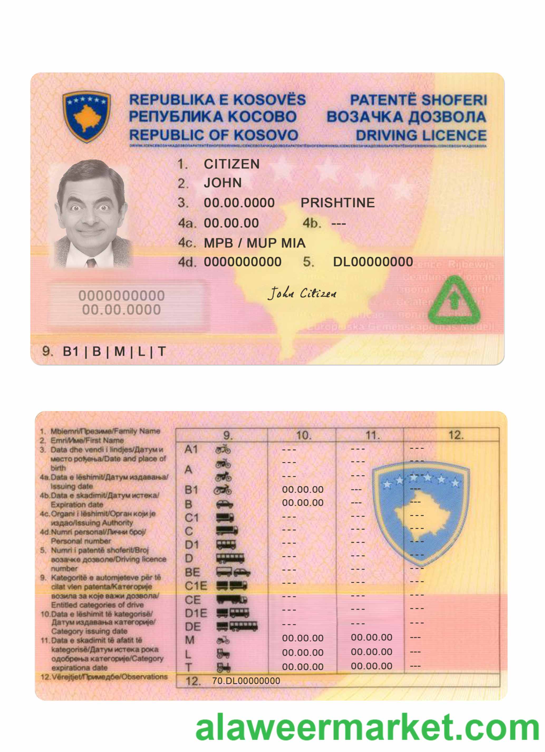 Kosovo driving license